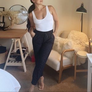 AR Navy Lace Joggers